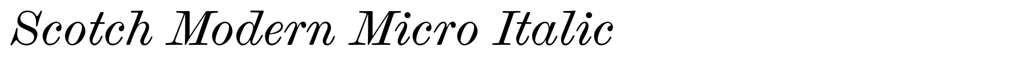 Scotch Modern Micro Italic image